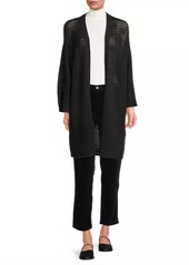 Eileen Fisher Open-Front Wool Cardigan