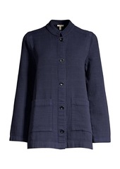 Eileen Fisher Organic Cotton Collar Jacket