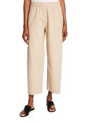Eileen Fisher Organic Cotton-Hemp Stretch Ankle Pants