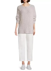 Eileen Fisher Organic Cotton-Knit Crewneck Sweater