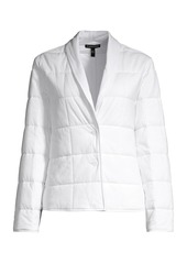 Eileen Fisher Organic Cotton Shawl Collar Quilted Jacket