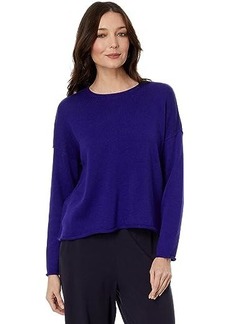 Eileen Fisher Petite Crew Neck Boxy Pullover
