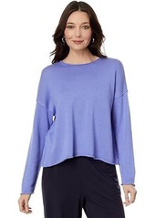 Eileen Fisher Petite Crew Neck Boxy Pullover