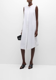 Eileen Fisher Petite Organic Cotton Poplin Midi Shirtdress