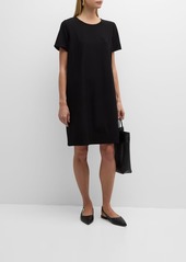 Eileen Fisher Petite Scoop-Neck Stretch Crepe T-Shirt Dress