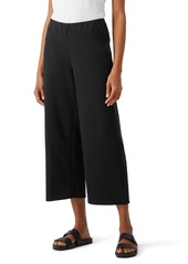 Eileen Fisher High Waist Straight Crop Pants in Black at Nordstrom