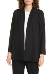 Eileen Fisher Open Front Shawl Jacket in Black at Nordstrom