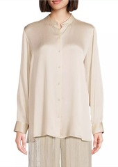 Eileen Fisher Plisse Silk Shirt