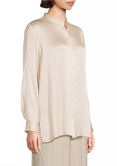 Eileen Fisher Plisse Silk Shirt