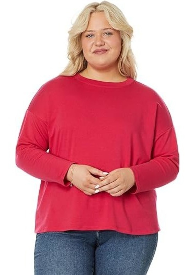 Eileen Fisher Plus Size High Crew Neck Boxy Top
