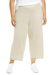 Eileen Fisher Organic Cotton Crop Wide Leg Pants in Maple Oat at Nordstrom