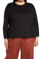 Plus Size Women's Eileen Fisher Organic Linen & Cotton Crewneck Sweater