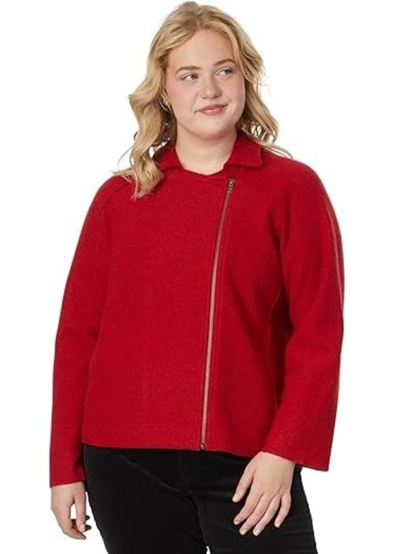 Eileen Fisher Plus SizeMotorcycle Jacket With Zip Front