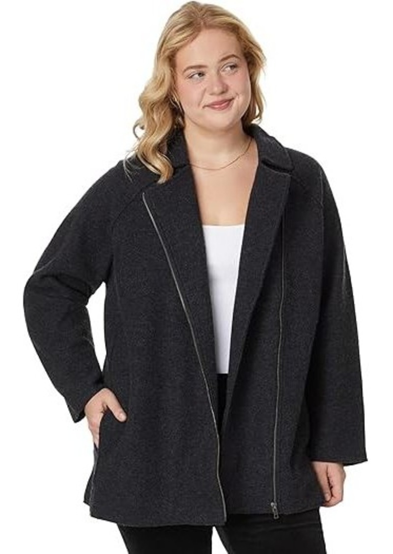 Eileen Fisher Plus SizeMotorcycle Jacket With Zip Front