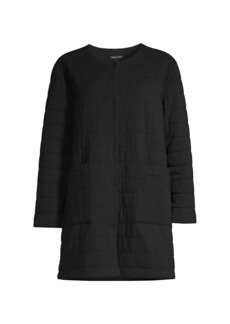 Eileen Fisher Quilted Cotton Jersey Jacket