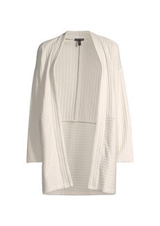 Eileen Fisher Quilted Open-Front Cardigan