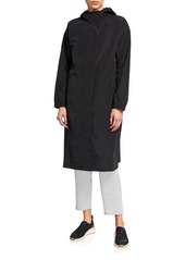 Eileen Fisher Recycled Polyester Hooded Coat