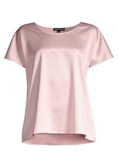 Eileen Fisher Recycled Satin Short-Sleeve Top