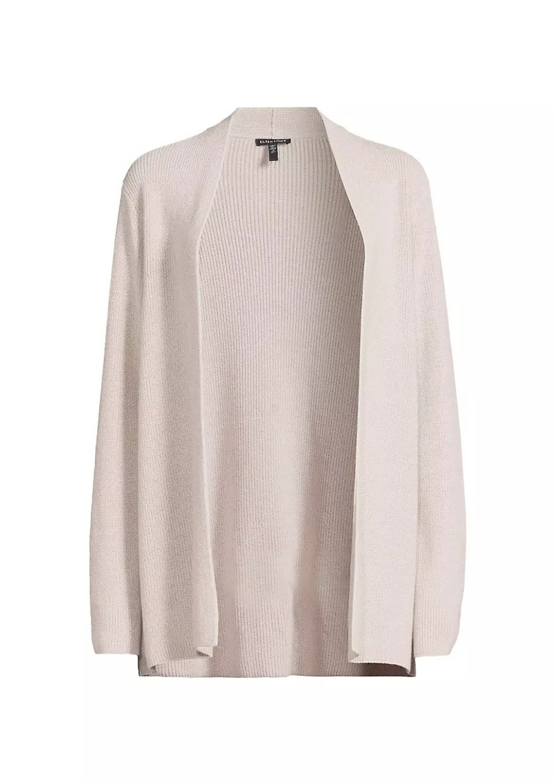 Eileen Fisher Rib-Knit Cotton Cardigan