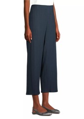 Eileen Fisher Rib-Knit Cropped Wide-Leg Pants