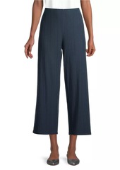 Eileen Fisher Rib-Knit Cropped Wide-Leg Pants