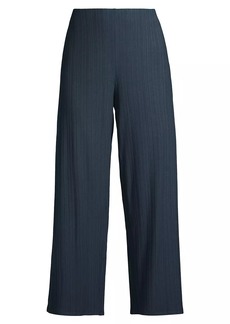 Eileen Fisher Rib-Knit Cropped Wide-Leg Pants