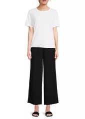 Eileen Fisher Round Neck Cotton T-Shirt