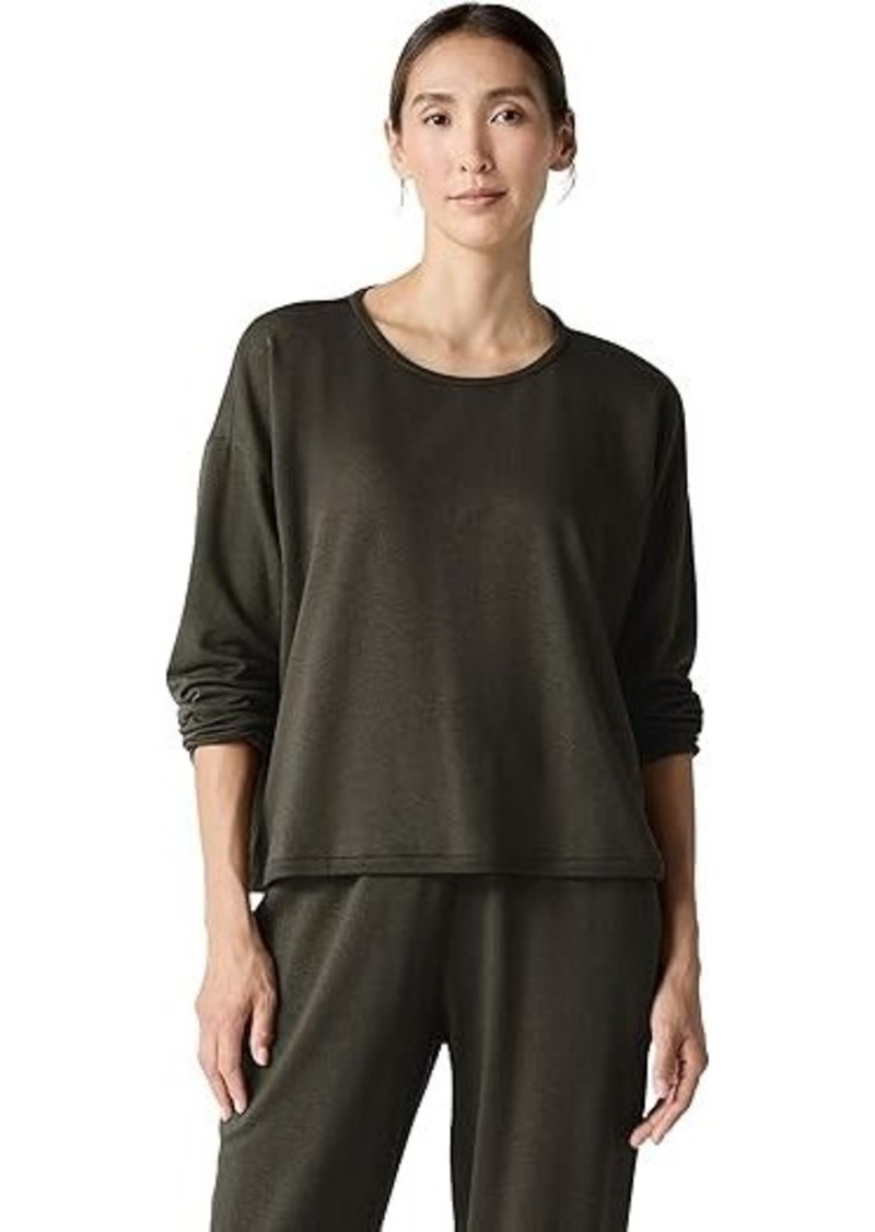 Eileen Fisher Round Neck Cropped Box Top