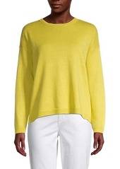 Eileen Fisher Roundneck Organic Linen & Cotton-Blend Sweater