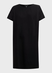 Eileen Fisher Scoop-Neck Stretch Crepe Midi T-Shirt Dress