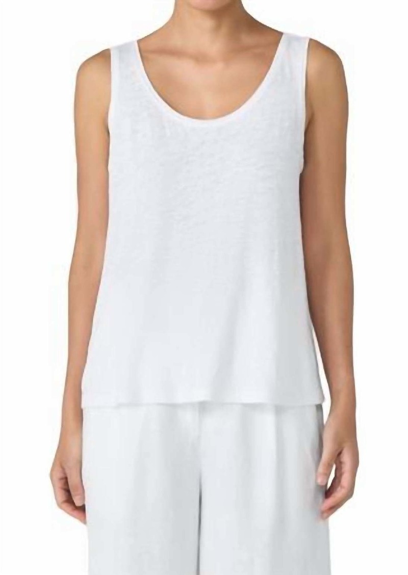 Eileen Fisher Scoop Neck Tank Top In White