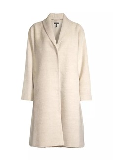 Eileen Fisher Shawl Collar Alpaca & Wool Coat