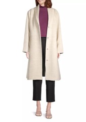 Eileen Fisher Shawl Collar Alpaca & Wool Coat
