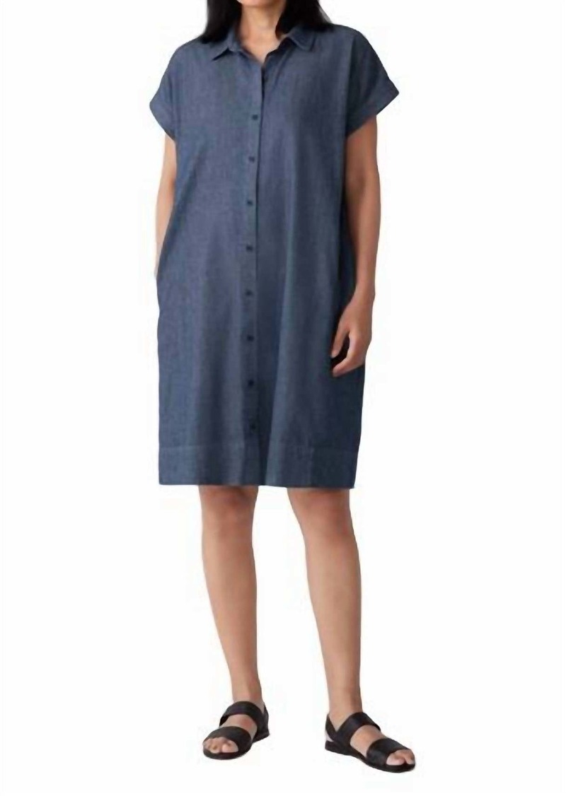 Eileen Fisher Shirt Dress In Denim