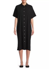 Eileen Fisher Short-Sleeve Cotton Shirtdress