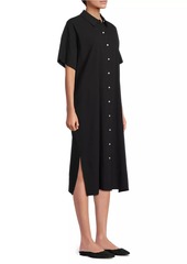 Eileen Fisher Short-Sleeve Cotton Shirtdress