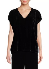 Eileen Fisher Silk-Blend V-Neck T-Shirt