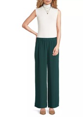 Eileen Fisher Silk Pleated Wide-Leg Pants