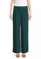 Eileen Fisher Silk Pleated Wide-Leg Pants