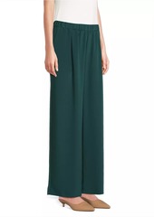 Eileen Fisher Silk Pleated Wide-Leg Pants