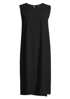 Eileen Fisher Sleeveless Silk Overlay Dress
