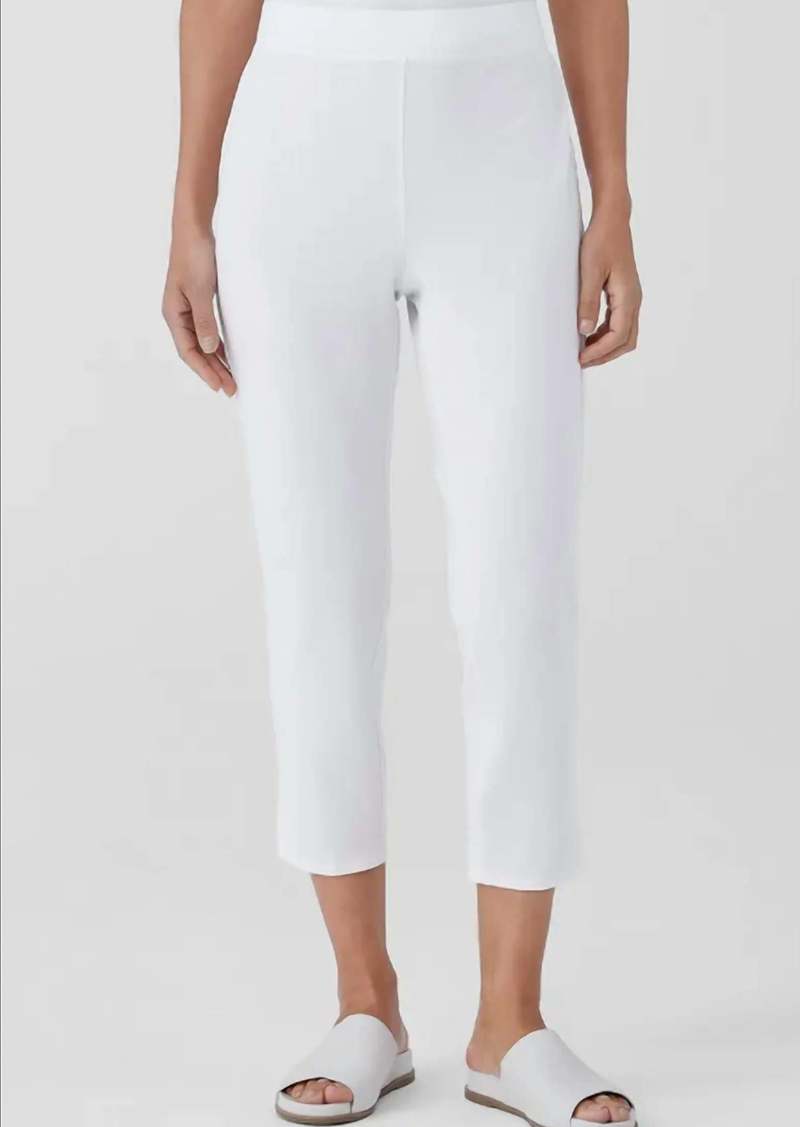 Eileen Fisher Slim Cropped Pant In White