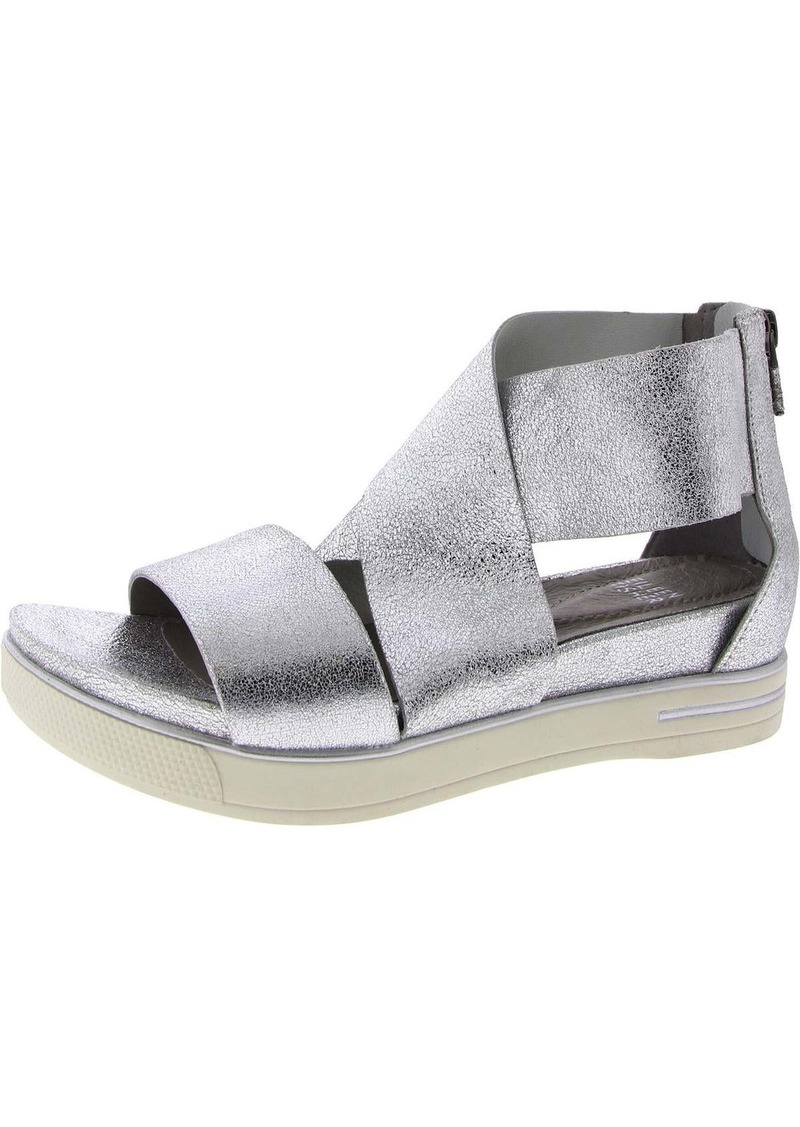 Eileen Fisher Sport Womens Suede Metallic Platform Sandals