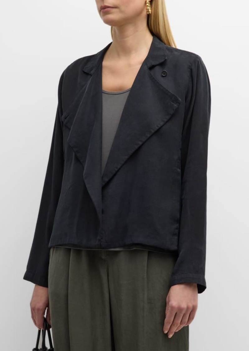 Eileen Fisher Stand-Collar Faux Suede Jacket