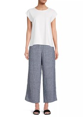 Eileen Fisher Stretch Cotton Cap-Sleeve Top