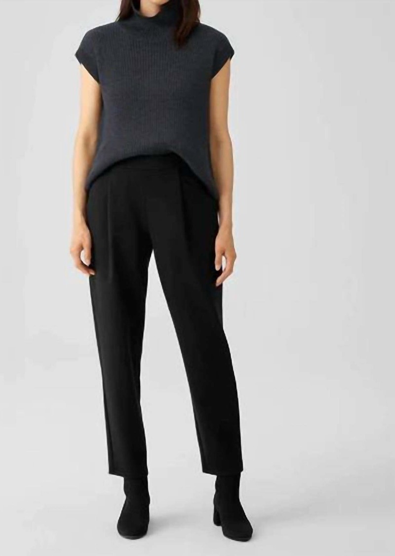 Eileen Fisher Taper Ankle Pant In Black