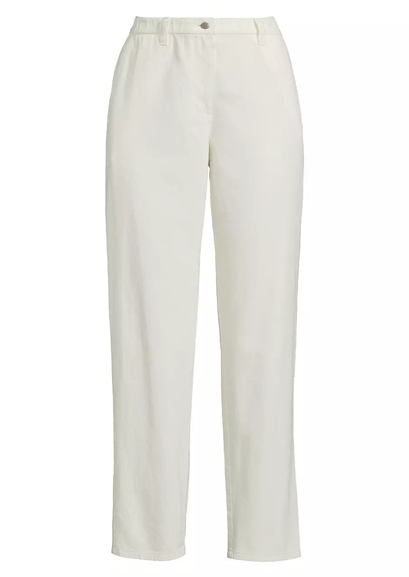 Eileen Fisher Tapered Cotton Ankle Pants