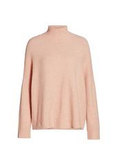 Eileen Fisher Turtleneck Boxy Cashmere-Blend Sweater