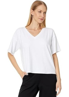 Eileen Fisher V Neck Boxy Short Sleeve Tee