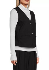 Eileen Fisher V-Neck Button-Front Vest